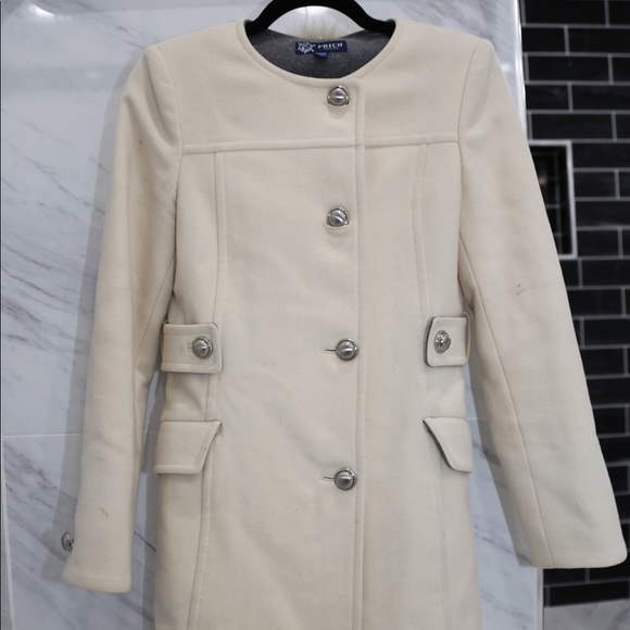 Wool coat with fox fur - Picture 4 of 6